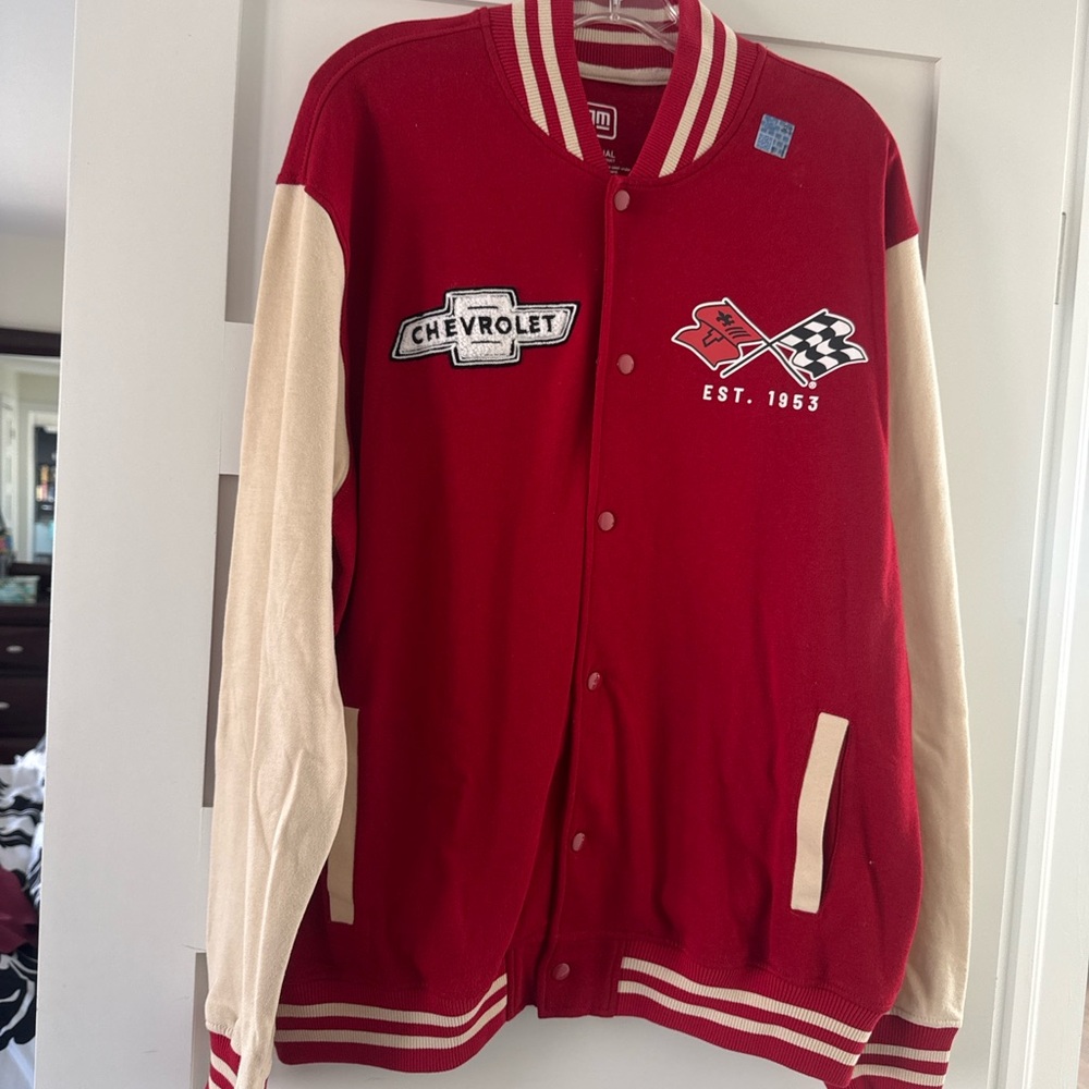 Chevrolet Red and Cream Varsity Jacket